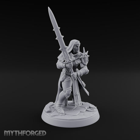 Pray Loud, Swing Louder Human Female Armoured Nun E — Hooded