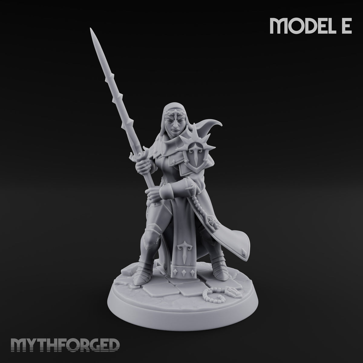Pray Loud, Swing Louder Human Female Armoured Nun E — Hooded