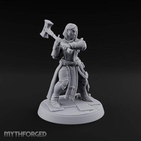 Pray Loud, Swing Louder Human Female Armoured Nun F — Bare Head