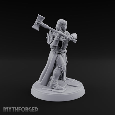 Pray Loud, Swing Louder Human Female Armoured Nun F — Bare Head