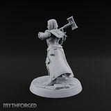 Pray Loud, Swing Louder Human Female Armoured Nun F — Bare Head