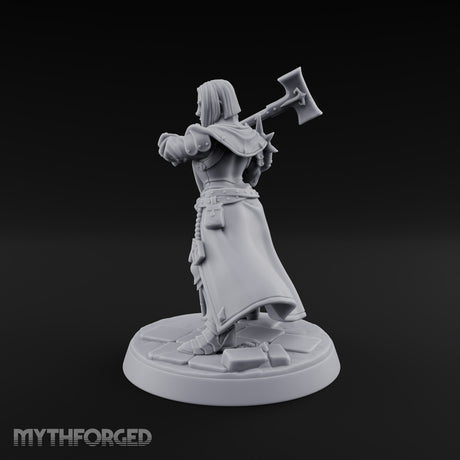Pray Loud, Swing Louder Human Female Armoured Nun F — Bare Head