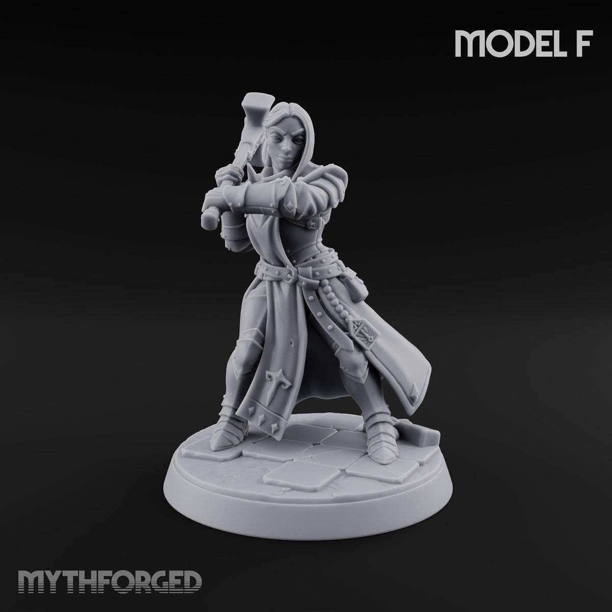 Pray Loud, Swing Louder Human Female Armoured Nun F — Bare Head