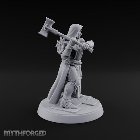 Pray Loud, Swing Louder Human Female Armoured Nun F — Hooded