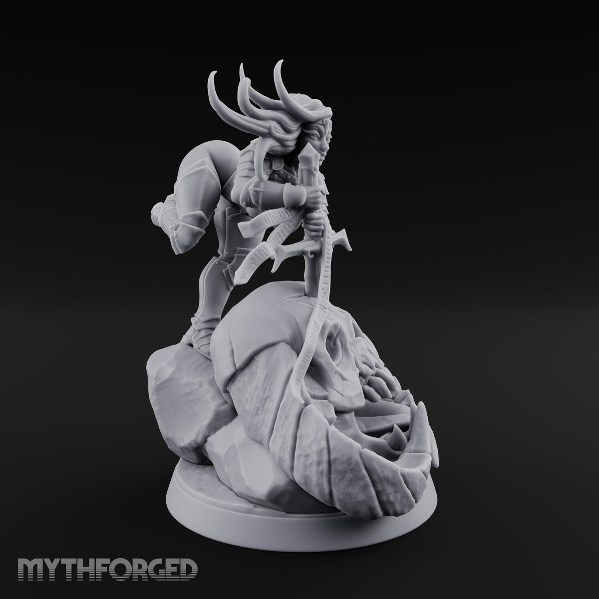 Claimed the Skull, Kept the Sword Female Demon Slayer Pin-up — Topless