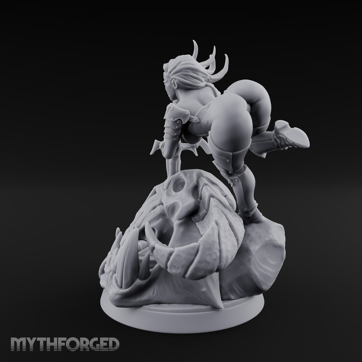 Claimed the Skull, Kept the Sword Female Demon Slayer Pin-up — Topless