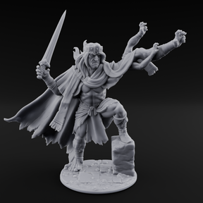Dabbling in Magic Human Barbarian King Miniature for Dungeons and Dragons, Pathfinder or other TTRPGs