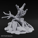 Wind Took the Leaves Dead Tree Terrain Set — C · Snow