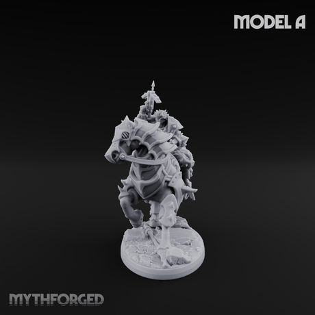 Ornate Saddle Towering Knight Rider A Miniature for Dungeons and Dragons, Pathfinder or other TTRPGs