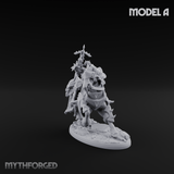 Ornate Saddle Towering Knight Rider Miniature for Dungeons and Dragons, Pathfinder or other TTRPGs