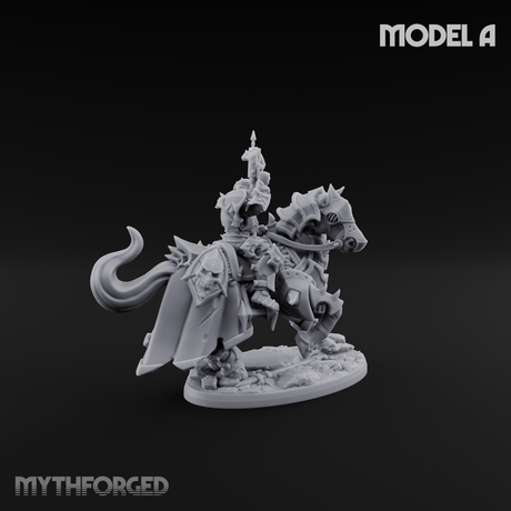 Ornate Saddle Towering Knight Rider A Miniature for Dungeons and Dragons, Pathfinder or other TTRPGs