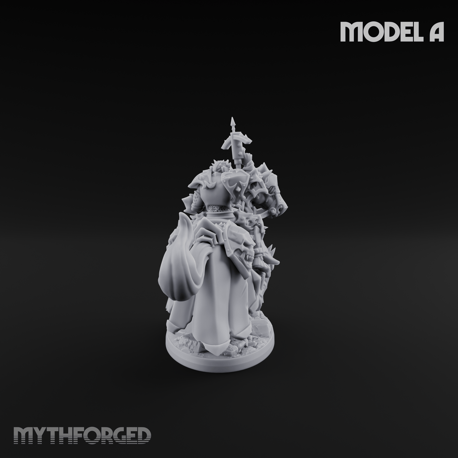 Ornate Saddle Towering Knight Rider A Miniature for Dungeons and Dragons, Pathfinder or other TTRPGs