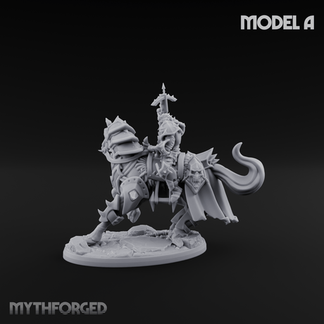 Ornate Saddle Towering Knight Rider A Miniature for Dungeons and Dragons, Pathfinder or other TTRPGs