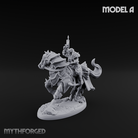 Ornate Saddle Towering Knight Rider A Miniature for Dungeons and Dragons, Pathfinder or other TTRPGs