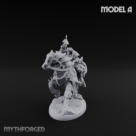 Ornate Saddle Towering Knight Rider A Miniature for Dungeons and Dragons, Pathfinder or other TTRPGs