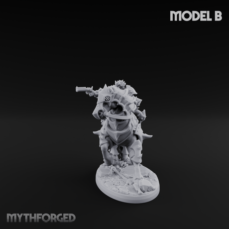 Ornate Saddle Towering Knight Rider Miniature for Dungeons and Dragons, Pathfinder or other TTRPGs