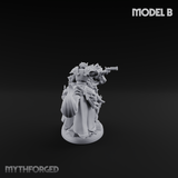 Ornate Saddle Towering Knight Rider B Miniature for Dungeons and Dragons, Pathfinder or other TTRPGs