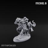 Ornate Saddle Towering Knight Rider B Miniature for Dungeons and Dragons, Pathfinder or other TTRPGs