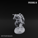 Ornate Saddle Towering Knight Rider B Miniature for Dungeons and Dragons, Pathfinder or other TTRPGs