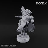 Ornate Saddle Towering Knight Rider C Miniature for Dungeons and Dragons, Pathfinder or other TTRPGs