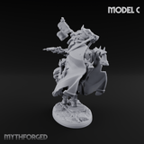 Ornate Saddle Towering Knight Rider C Miniature for Dungeons and Dragons, Pathfinder or other TTRPGs