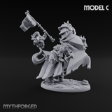 Ornate Saddle Towering Knight Rider C Miniature for Dungeons and Dragons, Pathfinder or other TTRPGs