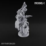 Ornate Saddle Towering Knight Rider C Miniature for Dungeons and Dragons, Pathfinder or other TTRPGs