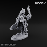 Ornate Saddle Towering Knight Rider C Miniature for Dungeons and Dragons, Pathfinder or other TTRPGs