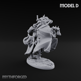 Ornate Saddle Towering Knight Rider Miniature for Dungeons and Dragons, Pathfinder or other TTRPGs