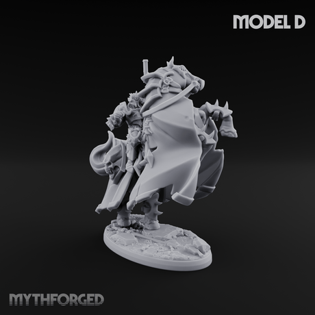 Ornate Saddle Towering Knight Rider Miniature for Dungeons and Dragons, Pathfinder or other TTRPGs