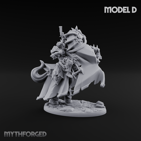Ornate Saddle Towering Knight Rider D Miniature for Dungeons and Dragons, Pathfinder or other TTRPGs