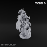 Ornate Saddle Towering Knight Rider D Miniature for Dungeons and Dragons, Pathfinder or other TTRPGs