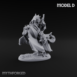 Ornate Saddle Towering Knight Rider D Miniature for Dungeons and Dragons, Pathfinder or other TTRPGs