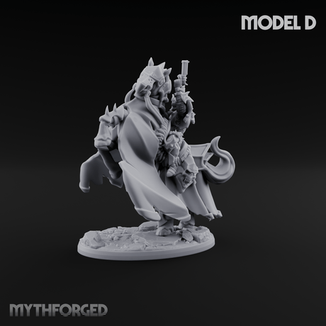 Ornate Saddle Towering Knight Rider D Miniature for Dungeons and Dragons, Pathfinder or other TTRPGs