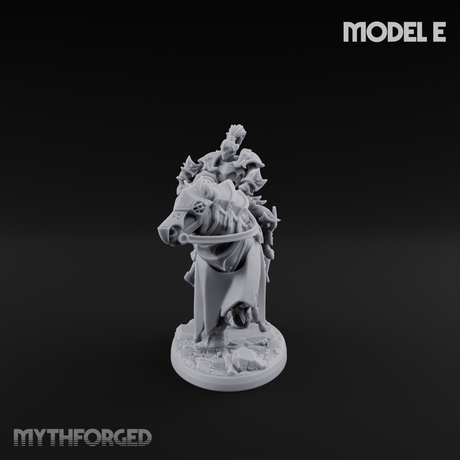 Ornate Saddle Towering Knight Rider Miniature for Dungeons and Dragons, Pathfinder or other TTRPGs
