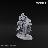 Ornate Saddle Towering Knight Rider Miniature for Dungeons and Dragons, Pathfinder or other TTRPGs