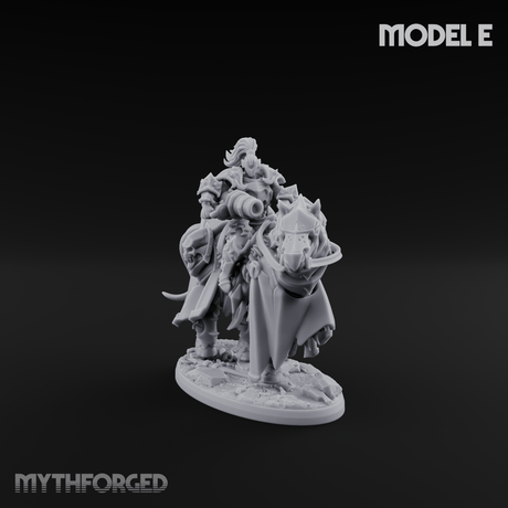 Ornate Saddle Towering Knight Rider E Miniature for Dungeons and Dragons, Pathfinder or other TTRPGs