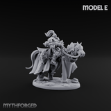 Ornate Saddle Towering Knight Rider E Miniature for Dungeons and Dragons, Pathfinder or other TTRPGs