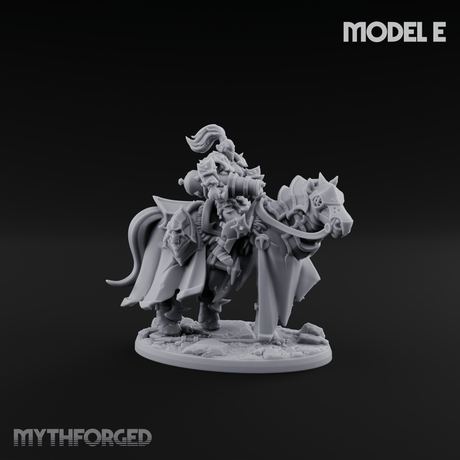 Ornate Saddle Towering Knight Rider E Miniature for Dungeons and Dragons, Pathfinder or other TTRPGs