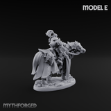 Ornate Saddle Towering Knight Rider E Miniature for Dungeons and Dragons, Pathfinder or other TTRPGs