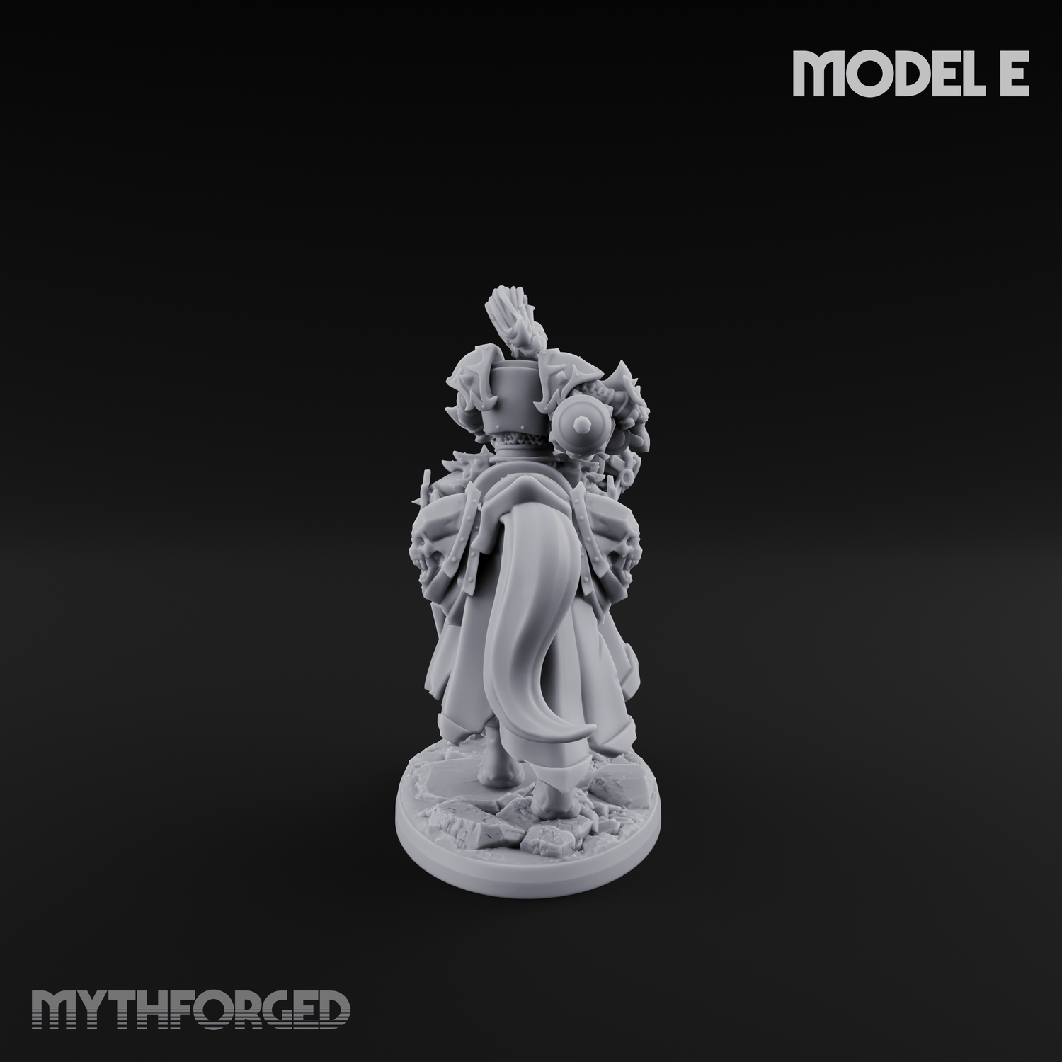 Ornate Saddle Towering Knight Rider E Miniature for Dungeons and Dragons, Pathfinder or other TTRPGs