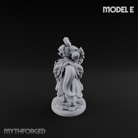 Ornate Saddle Towering Knight Rider E Miniature for Dungeons and Dragons, Pathfinder or other TTRPGs