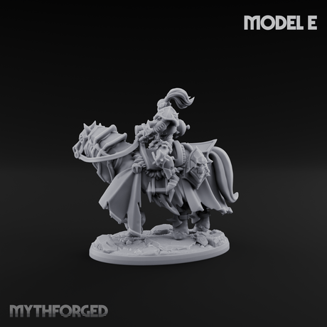 Ornate Saddle Towering Knight Rider E Miniature for Dungeons and Dragons, Pathfinder or other TTRPGs