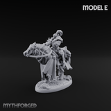 Ornate Saddle Towering Knight Rider E Miniature for Dungeons and Dragons, Pathfinder or other TTRPGs