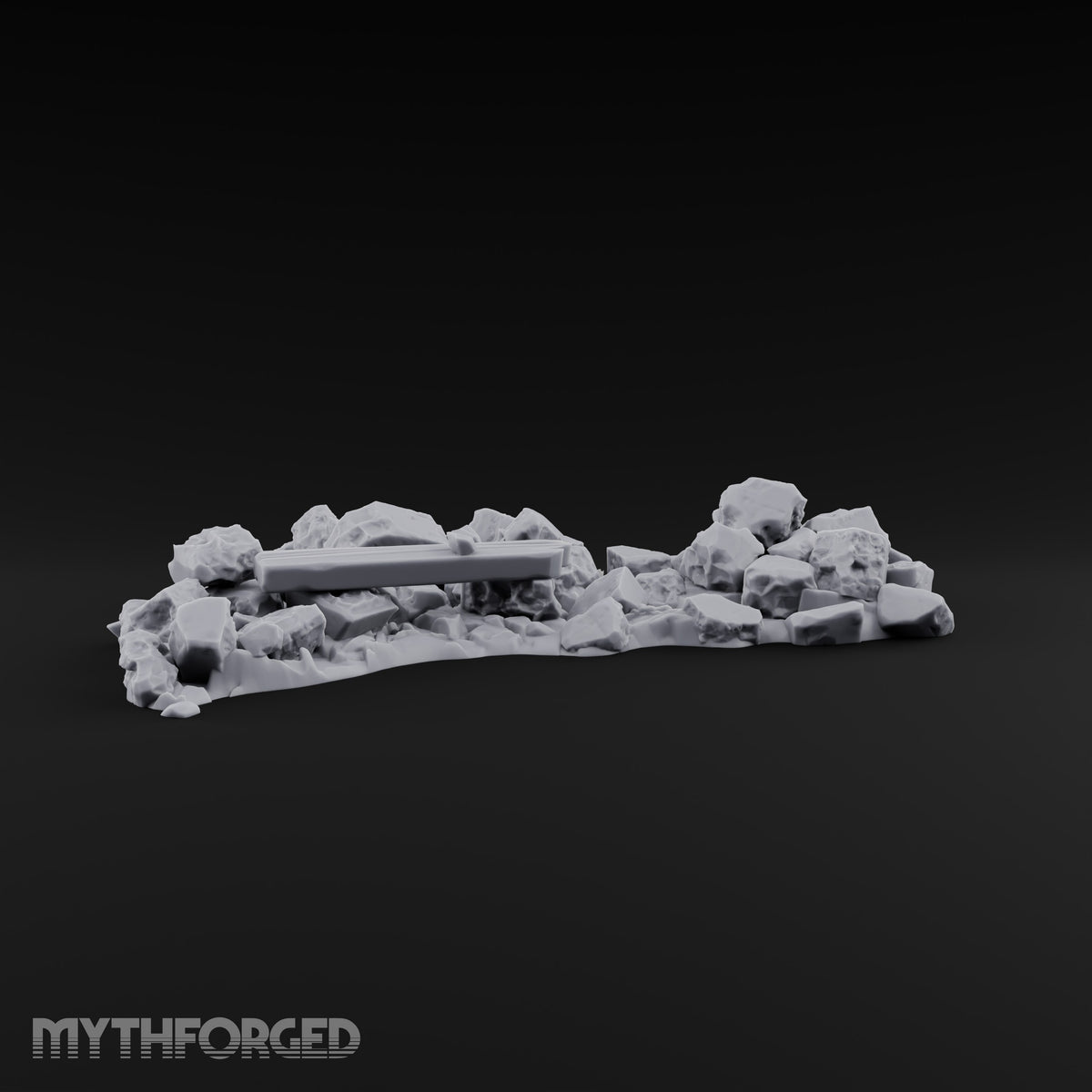 Snow Topped Stone and Timber Rubble Pile A — Standard