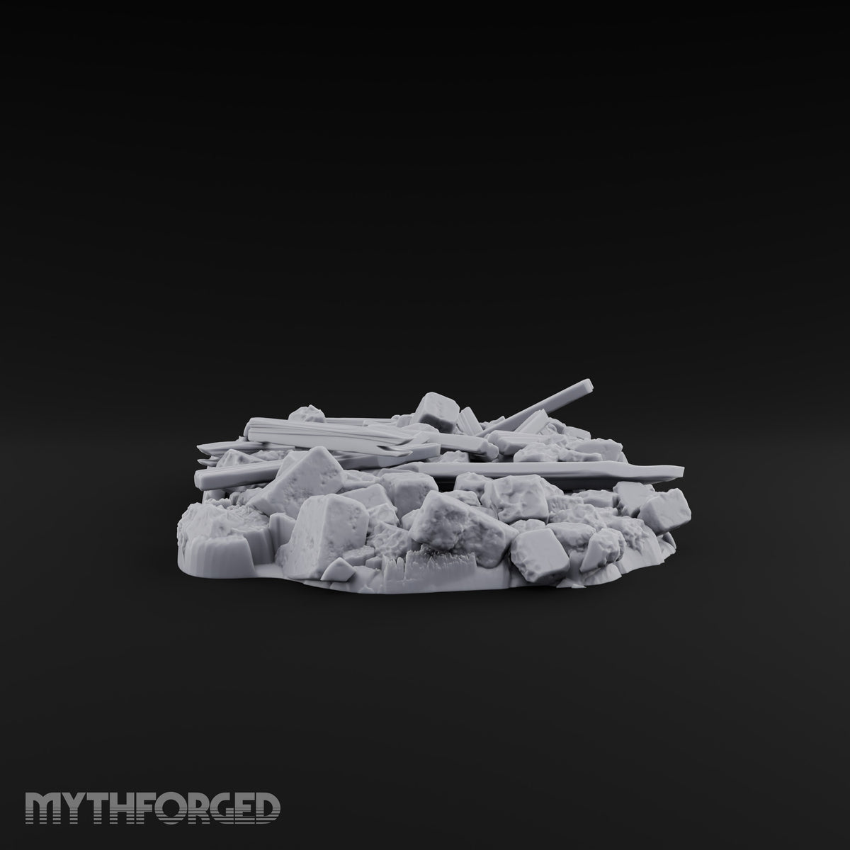 Snow Topped Stone and Timber Rubble Piles — B · Standard