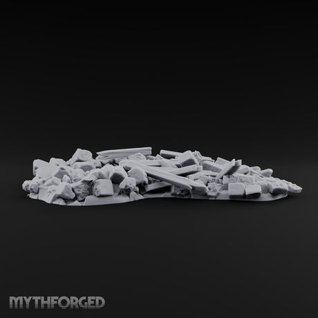 Snow Topped Stone and Timber Rubble Pile B — Standard