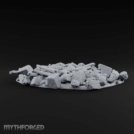 Snow Topped Stone and Timber Rubble Pile C — Standard