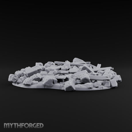 Snow Topped Stone and Timber Rubble Pile C — Standard