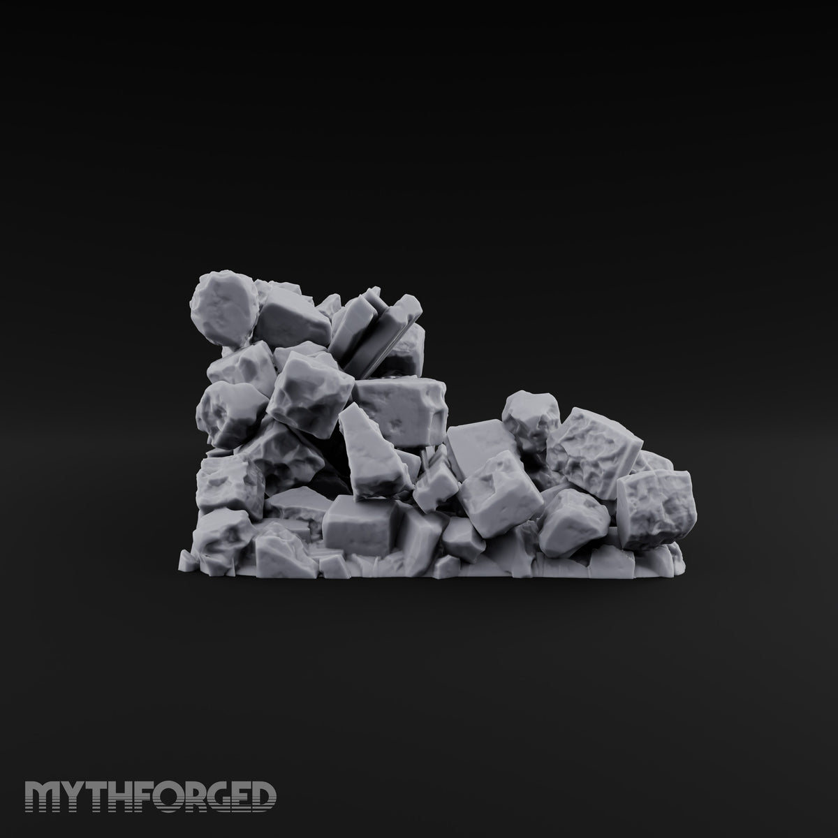 Snow Topped Stone and Timber Rubble Pile D — Standard